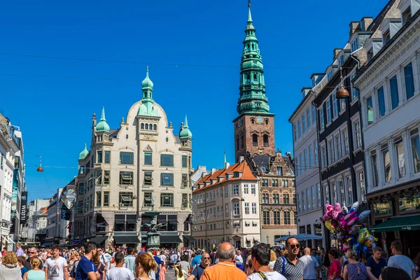 Tourists in Copenhagen in Denmark