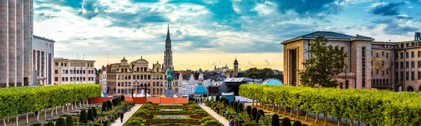 Panorama of Brussels in summer day