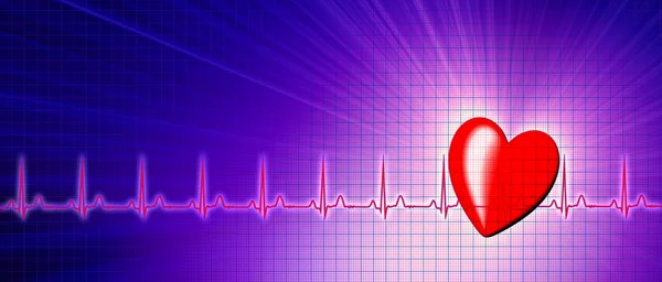 Heart rate with ECG graph in the cyberspace