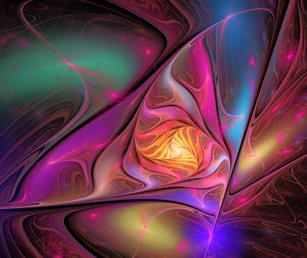 Illustration background fractal colorful spiral satin silk