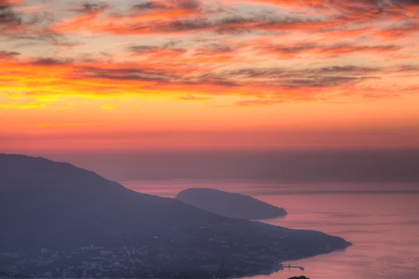 Mountain of Ayu-Dag at sunrise in Crimea