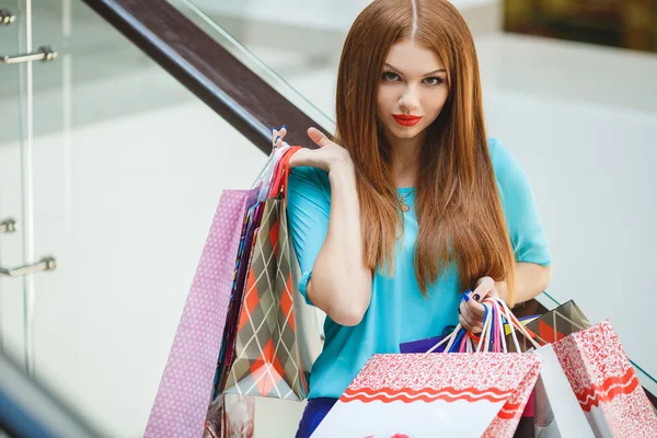 Young woman shopping in a mall