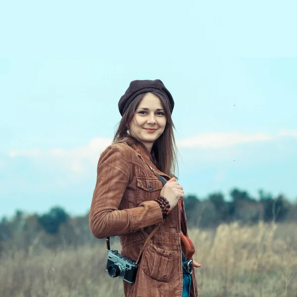 Beautiful girl in beret