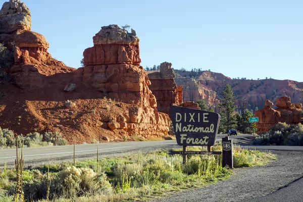 Entry into the National Forest and Red Canyon