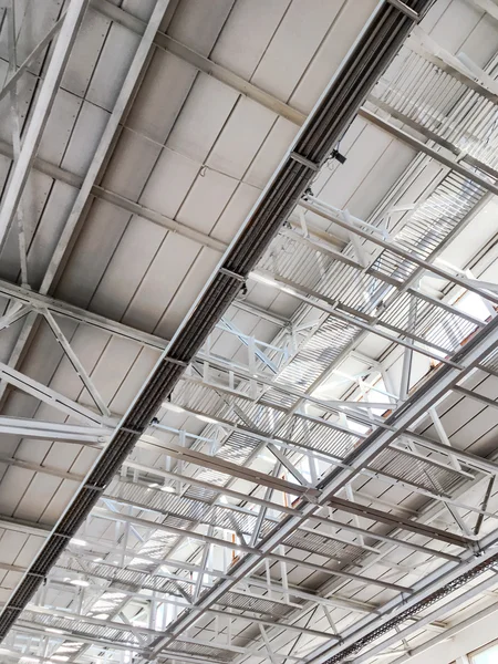 Metal roof of industrial building
