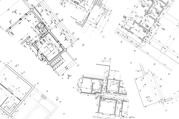 Architectural construction documents and floor plans