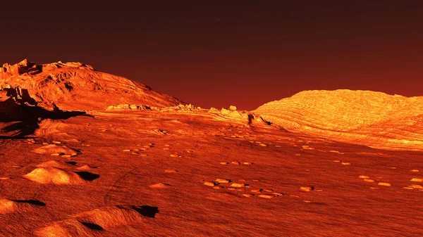 Mars  landscape 3D illustration