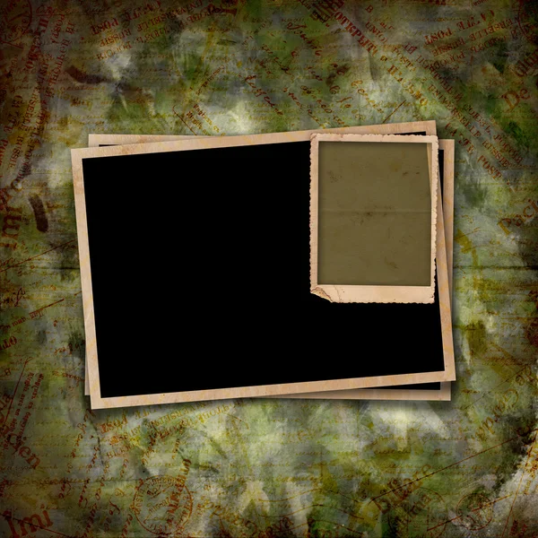 Old vintage paper with grunge frames for photos