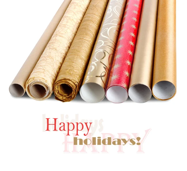 Rolls wrapping paper with streamer for gifts