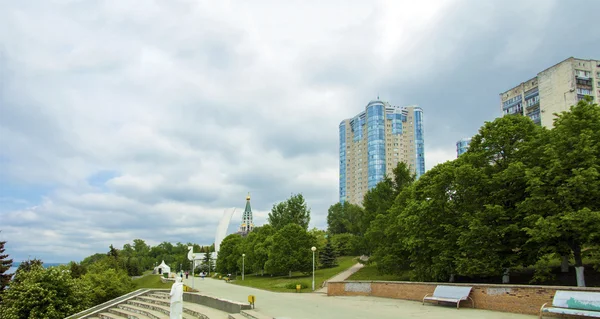 SAMARA, RUSSIA - MAY 21: Day view of the apartment complex Ladya