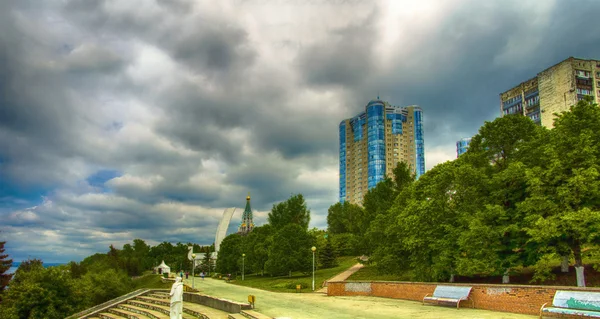 SAMARA, RUSSIA - MAY 21: Day view of the apartment complex Ladya