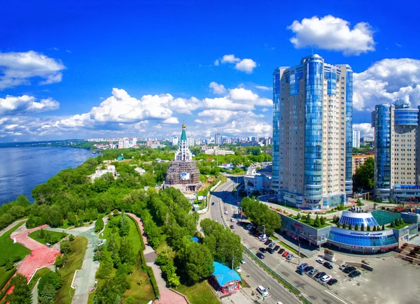 SAMARA, RUSSIA - MAY 21: Day view of the apartment complex Ladya
