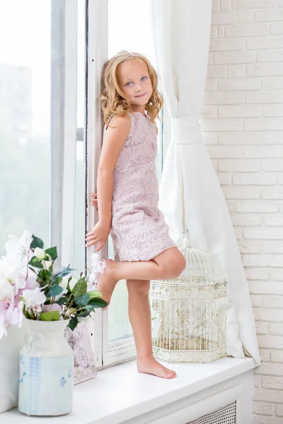 Adorable little girl in her room