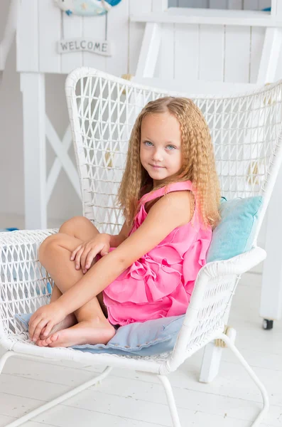 Adorable little girl in her room