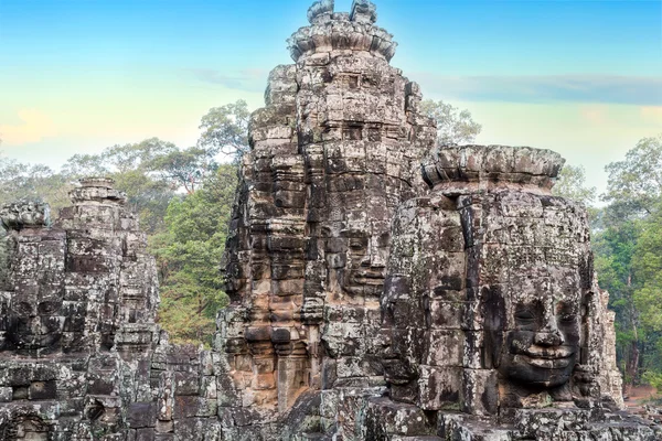 Stone faces sculpture, Angkor, Cambodia