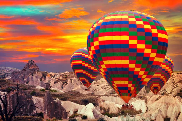 Balloons mountain CappadociaTurkey.