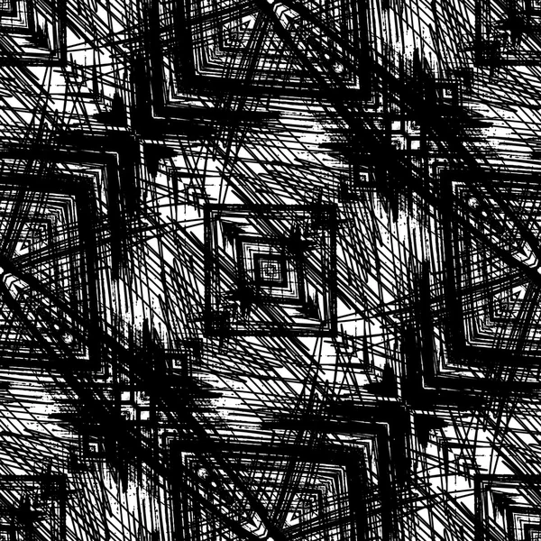 Art sketched naive ornamental black pattern isolated on white ba