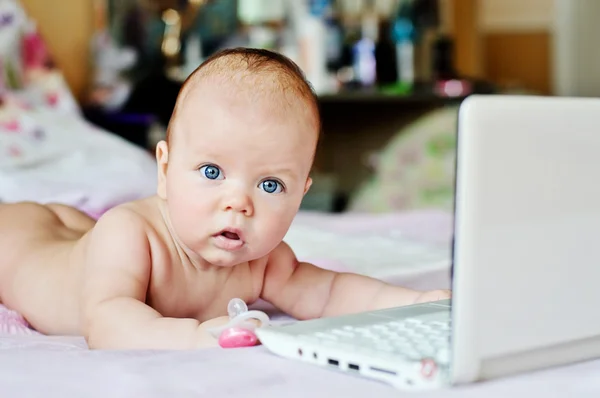 Baby with laptop