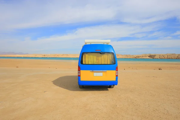 Minibus in the desert