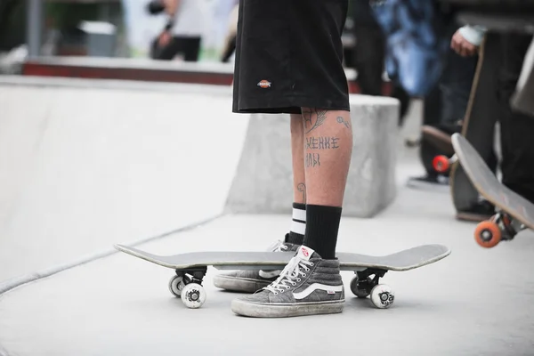 Skateboarding contest in Moscow skate park