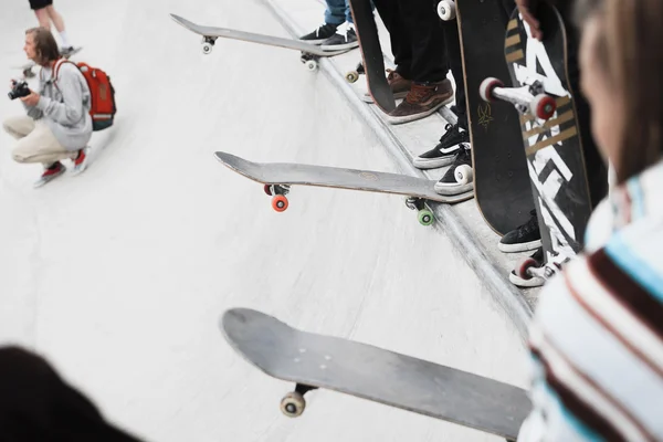 Skateboarding contest in Moscow skate park
