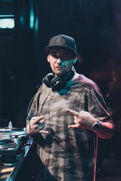 DJ Nik One playing in the nightclub