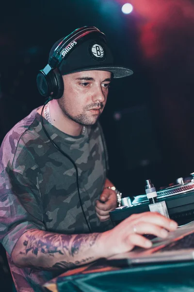 DJ Nik One playing in the nightclub