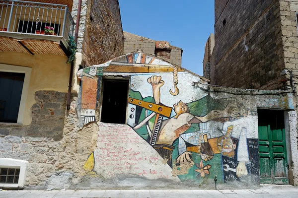 Murals wall paintings in  Sardinia, Italy