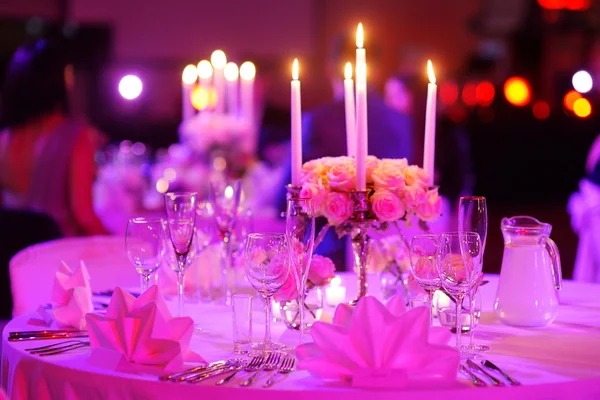 Table set for an event party