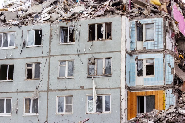 Demolition of buildings in urban environments.