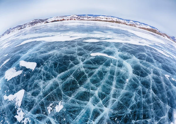 Baikal ice in winter