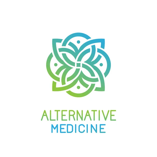 Vector abstract logo design template for alternative medicine