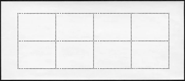 Blank postage stamp block souvenir sheet on black background