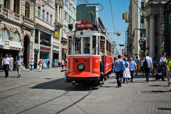 Retro tram in Istambul.