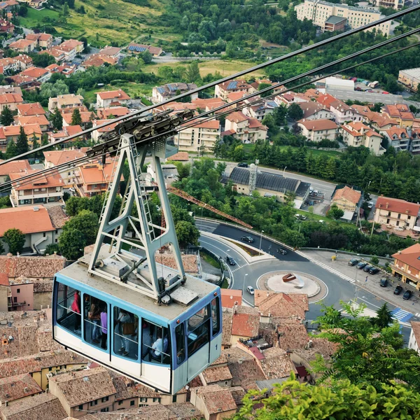 The cable car to the Fortress of San Marino