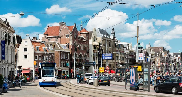 Streets of Amsterdam in summer.