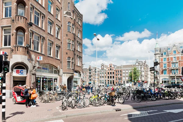 Streets of Amsterdam in summer.