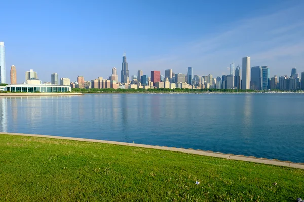 Chicago skyline in morning