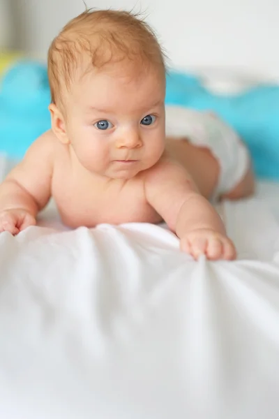 Cute baby in bed