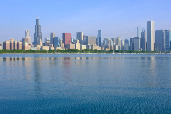 Chicago skyline in morning