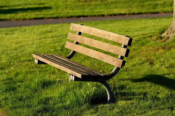 Empty wooden bench