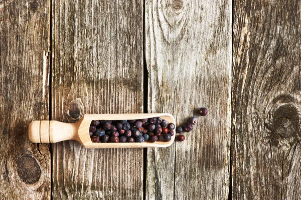 Scoop with dried juniper berries
