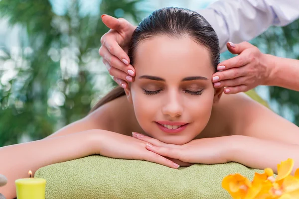 Young woman during massage session