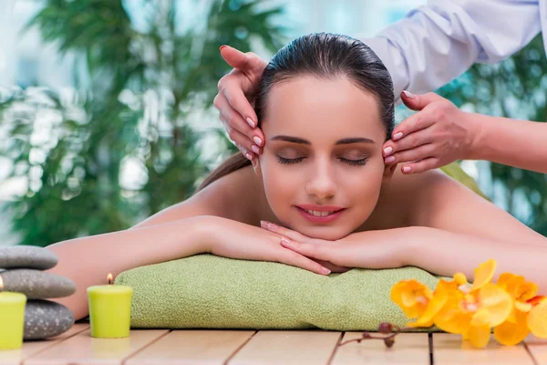 Young woman during massage session