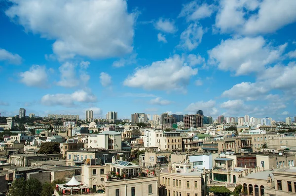 View of Baku Azerbaijan on bright summer day