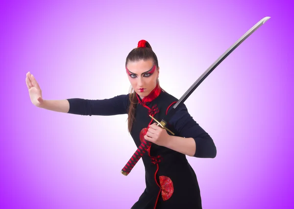 Woman in japanese martial art