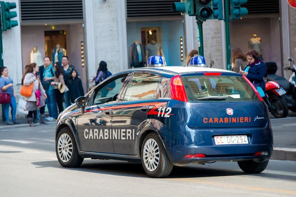 Police Car on March 21 in Rome, Italy.