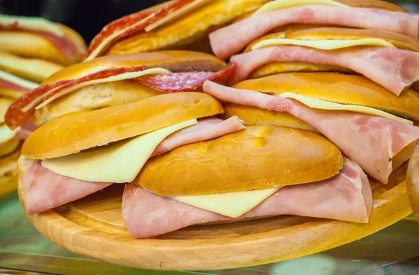 Ham and cheese sandwiches