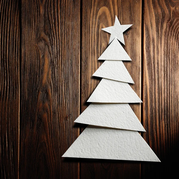 Christmas tree cut out from paper