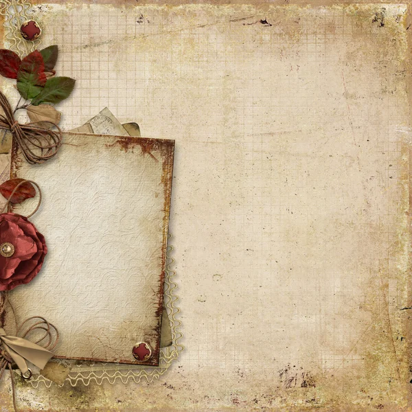 Vintage background with old card